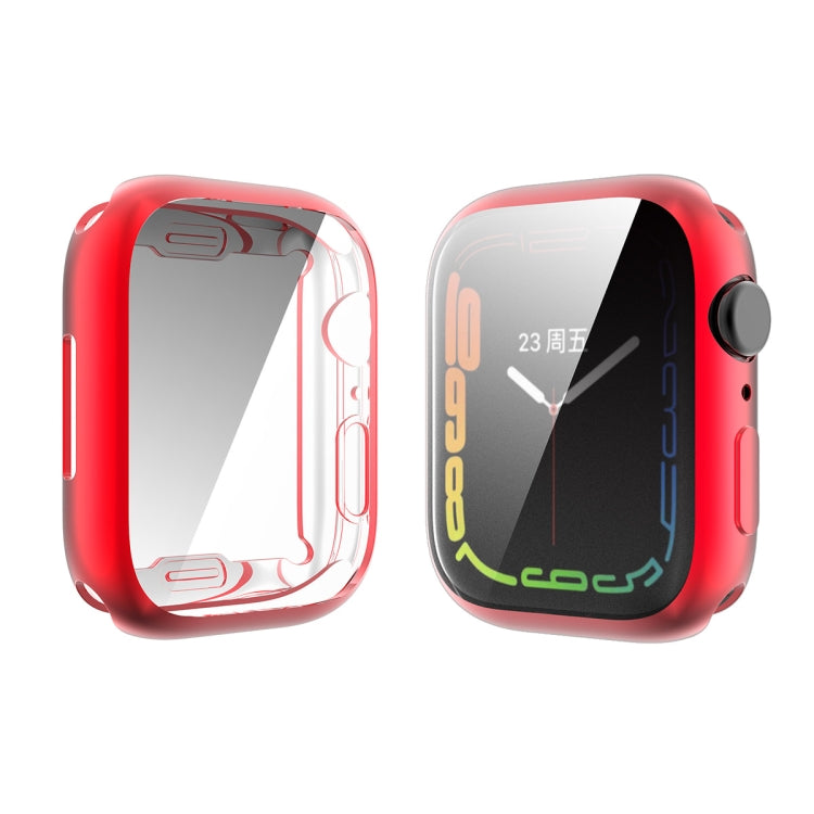 For Apple Watch Series 8 / 7 41mm ENKAY Hat-Prince Electroplated TPU Case(Red) - Watch Cases by ENKAY | Online Shopping South Africa | PMC Jewellery | Buy Now Pay Later Mobicred