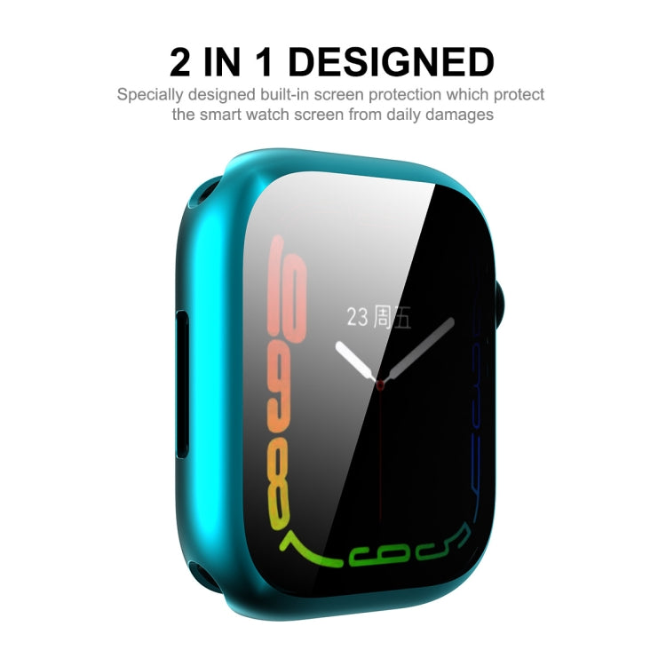 For Apple Watch Series 8 / 7 41mm ENKAY Hat-Prince Electroplated TPU Case(Cyan) - Watch Cases by ENKAY | Online Shopping South Africa | PMC Jewellery | Buy Now Pay Later Mobicred