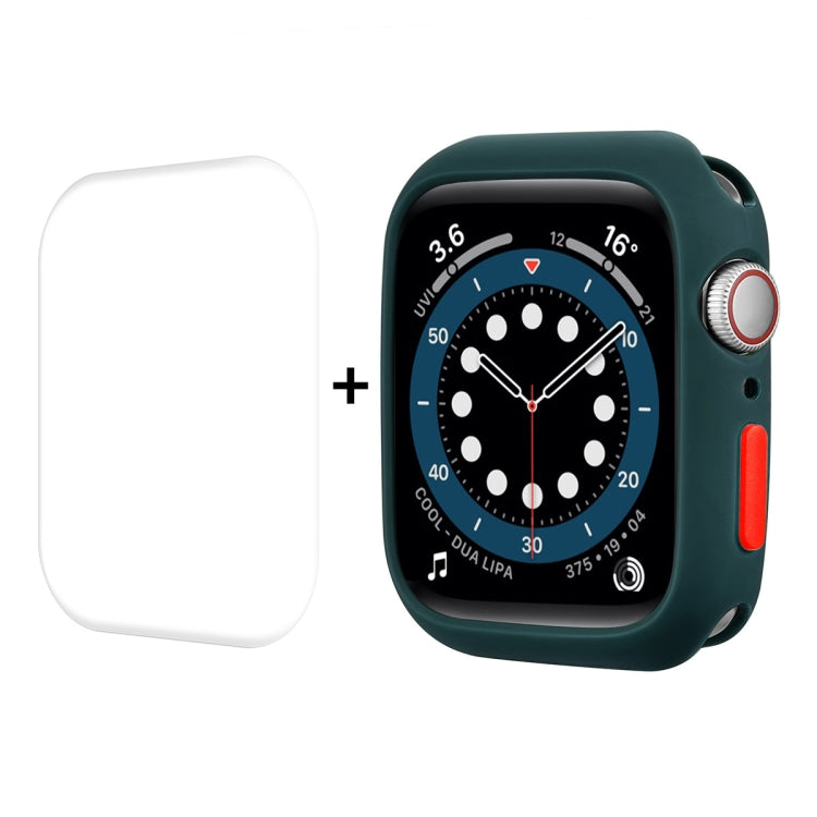 ENKAY  TPU Case  + Full Coverage PET Screen Protector For Apple Watch Series 8 / 7 45mm(Deep Green) - free shipping - PMC TechLife - Order now!
