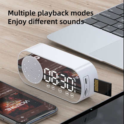 Z7 Digital Bluetooth 5.0 Speaker Multi-function Mirror Alarm Clock FM Radio(Black) - Desktop Speaker by PMC Jewellery | Online Shopping South Africa | PMC Jewellery