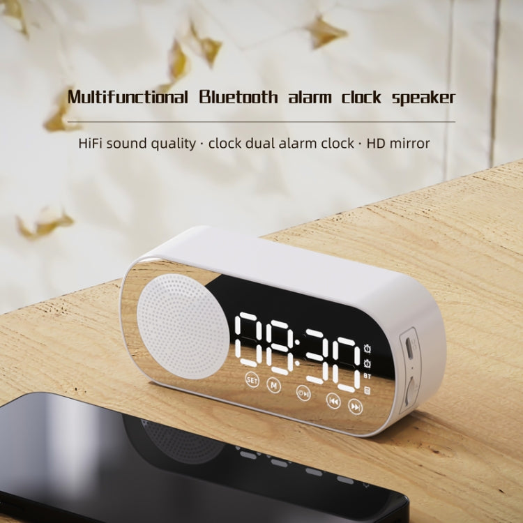 Z7 Digital Bluetooth 5.0 Speaker Multi-function Mirror Alarm Clock FM Radio(Pink) - Desktop Speaker by PMC Jewellery | Online Shopping South Africa | PMC Jewellery