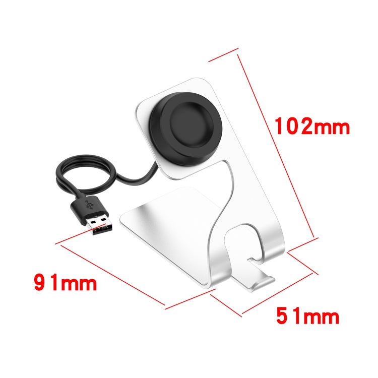 For Huawei Watch GT Runner Rotatable Magnetic Metal Charging Base(Gray) - Charger by PMC TechLife | Online Shopping South Africa | PMC TechLife | Buy Now Pay Later Mobicred