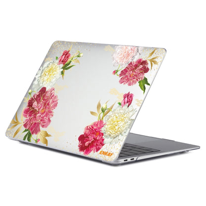 ENKAY Flower Series Pattern Laotop Protective Crystal Case For MacBook Air 13.3 inch A1932 / A2179 / A2337(Paeonia) - MacBook Air Cases by ENKAY | Online Shopping South Africa | PMC Jewellery