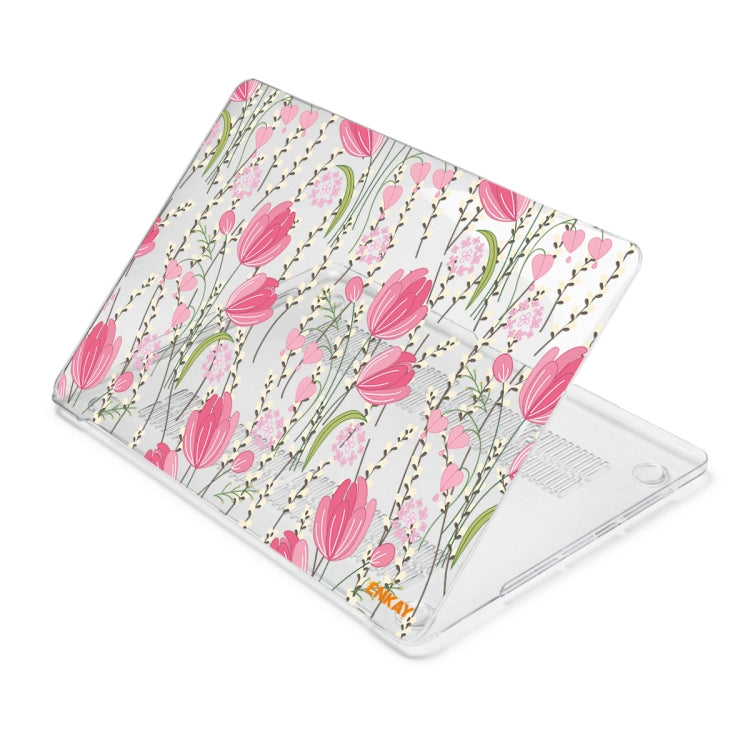 ENKAY Flower Series Pattern Laotop Protective Crystal Case For MacBook Pro 14.2 inch A2442 (2021)(Tulips) - MacBook Pro Cases by ENKAY | Online Shopping South Africa | PMC Jewellery