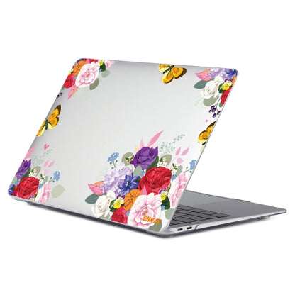 ENKAY Flower Series Pattern Laotop Protective Crystal Case for MacBook Pro 16 inch A2141(Rose) - MacBook Pro Cases by ENKAY | Online Shopping South Africa | PMC Jewellery