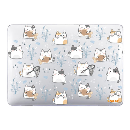 ENKAY Animal Series Pattern Laotop Protective Crystal Case For MacBook Pro 15.4 inch A1707 / A1990(Cute Cat) - MacBook Pro Cases by ENKAY | Online Shopping South Africa | PMC Jewellery