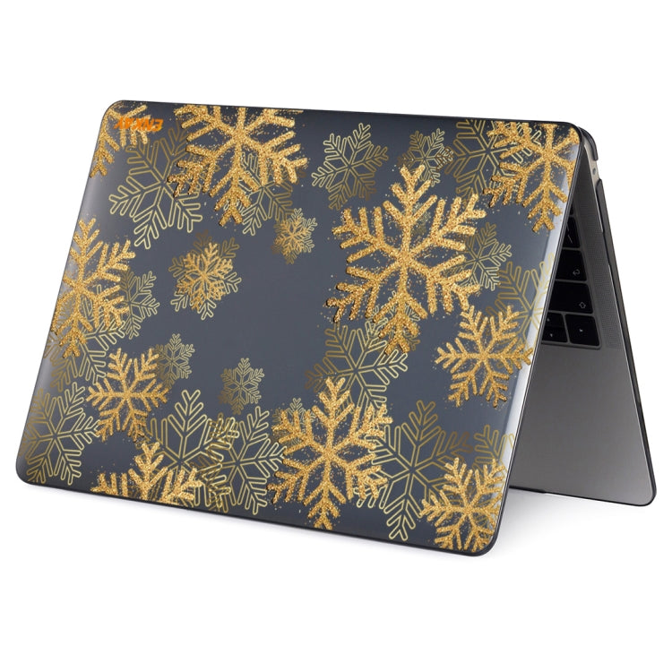 ENKAY Vintage Pattern Series Laotop Protective Crystal Case For MacBook Pro 13.3 inch A1706 / A1708 / A1989 / A2159(Golden Snowflake) - MacBook Pro Cases by ENKAY | Online Shopping South Africa | PMC Jewellery