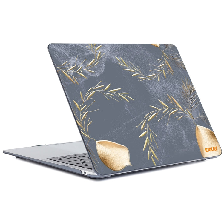 ENKAY Vintage Pattern Series Laotop Protective Crystal Case For MacBook Air 13.3 inch A1932 / A2179 / A2337(Wild Oats) - MacBook Air Cases by ENKAY | Online Shopping South Africa | PMC Jewellery