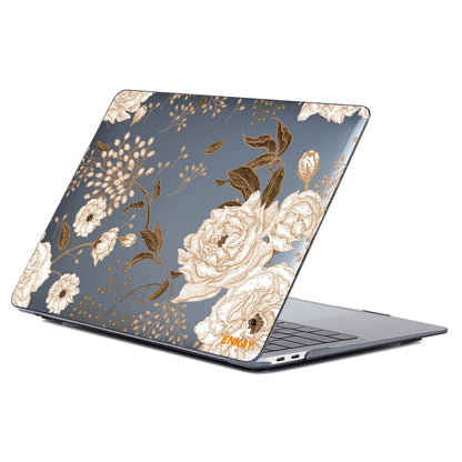 ENKAY Vintage Pattern Series Laotop Protective Crystal Case For MacBook Pro 13.3 inch A2251 / A2289 / A2338 2020(Golden Peony) - MacBook Pro Cases by ENKAY | Online Shopping South Africa | PMC Jewellery