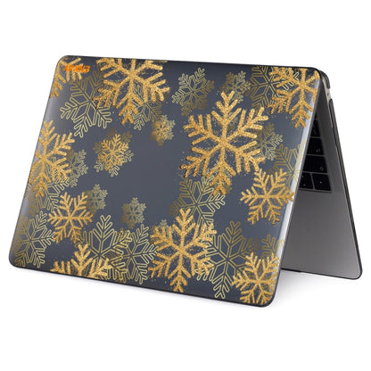 ENKAY Vintage Pattern Series Laotop Protective Crystal Case For MacBook Pro 13.3 inch A2251 / A2289 / A2338 2020(Golden Snowflake) - MacBook Pro Cases by ENKAY | Online Shopping South Africa | PMC Jewellery