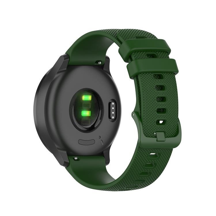 For Xiaomi Haylou RT LS05S 22mm Checkered Silicone Watch Band(Amy Green) - Watch Bands by PMC TechLife | Online Shopping South Africa | PMC TechLife | Buy Now Pay Later Mobicred