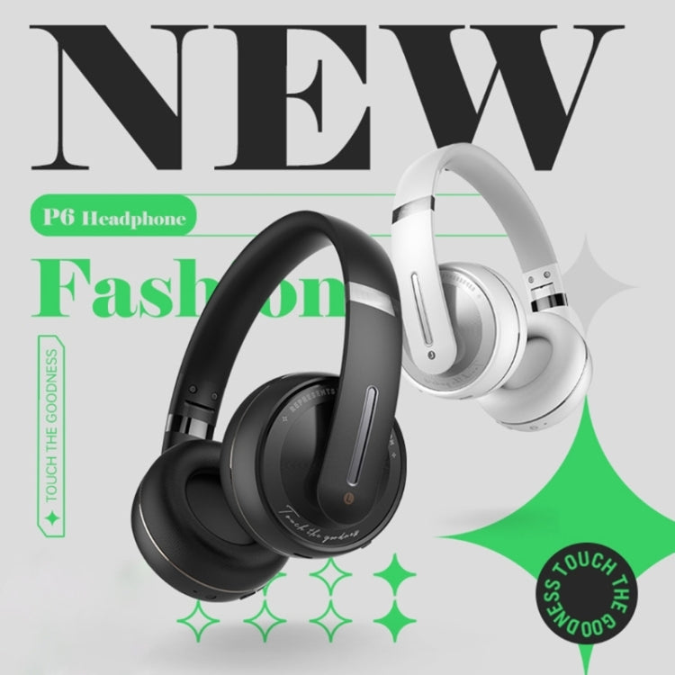 P6 Bluetooth 5.1 Wireless Stereo Headset with Microphone(Black) - Headset & Headphone by PMC TechLife | Online Shopping South Africa | PMC TechLife