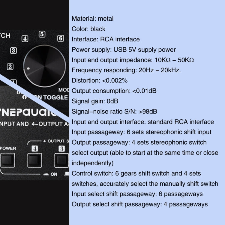 6 In 4 Out RCA Audio Switcher Signal Selector Distribute Device Switch Control -  by PMC TechLife | Online Shopping South Africa | PMC TechLife | Buy Now Pay Later Mobicred