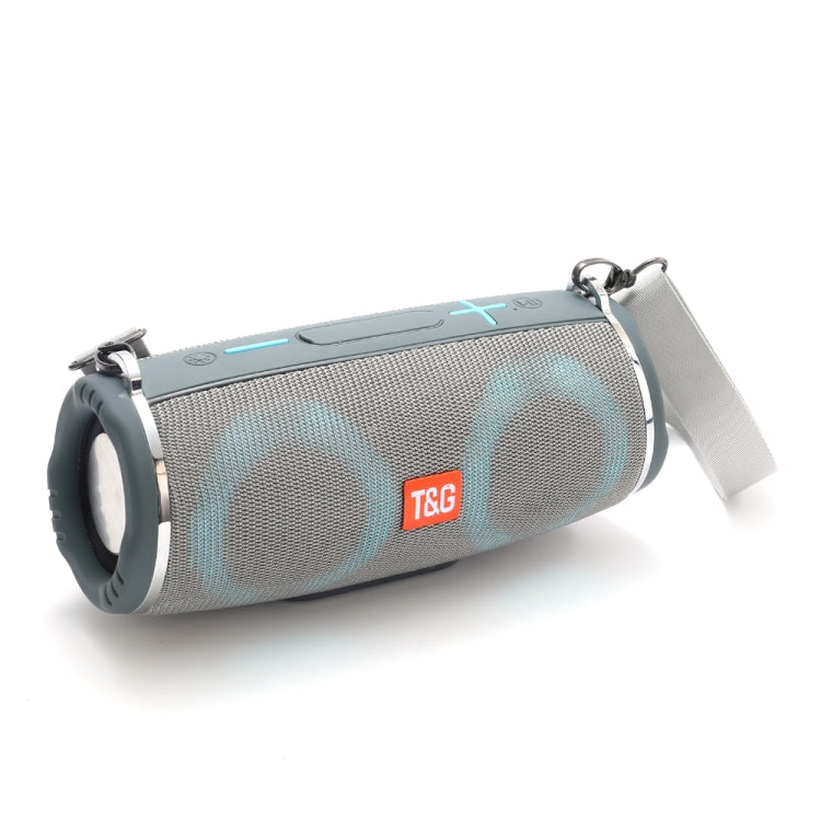 T&G TG642 RGB Light Waterproof  Portable Bluetooth Speaker Support FM / TF Card(Gray) - free shipping - PMC TechLife - Order now!