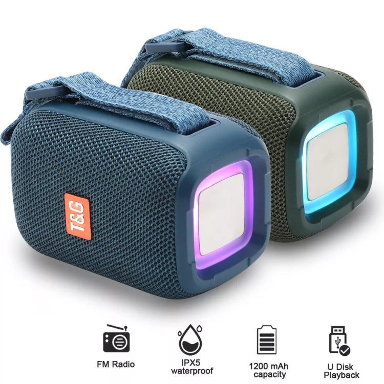 T&G TG339 RGB Light 5W Waterproof Portable Bluetooth Speaker(Blue) - Desktop Speaker by T&G | Online Shopping South Africa | PMC Jewellery