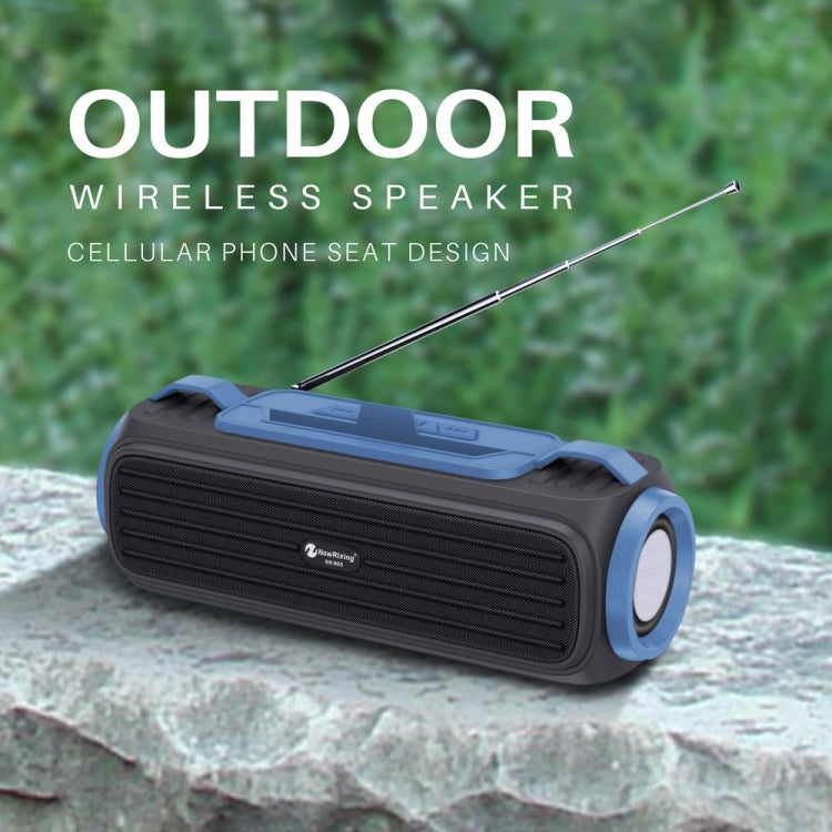 NewRixing NR903F TWS Portable Outdoor Bluetooth Speaker Support TF Card / FM(Blue) - free shipping - PMC TechLife - Order now!
