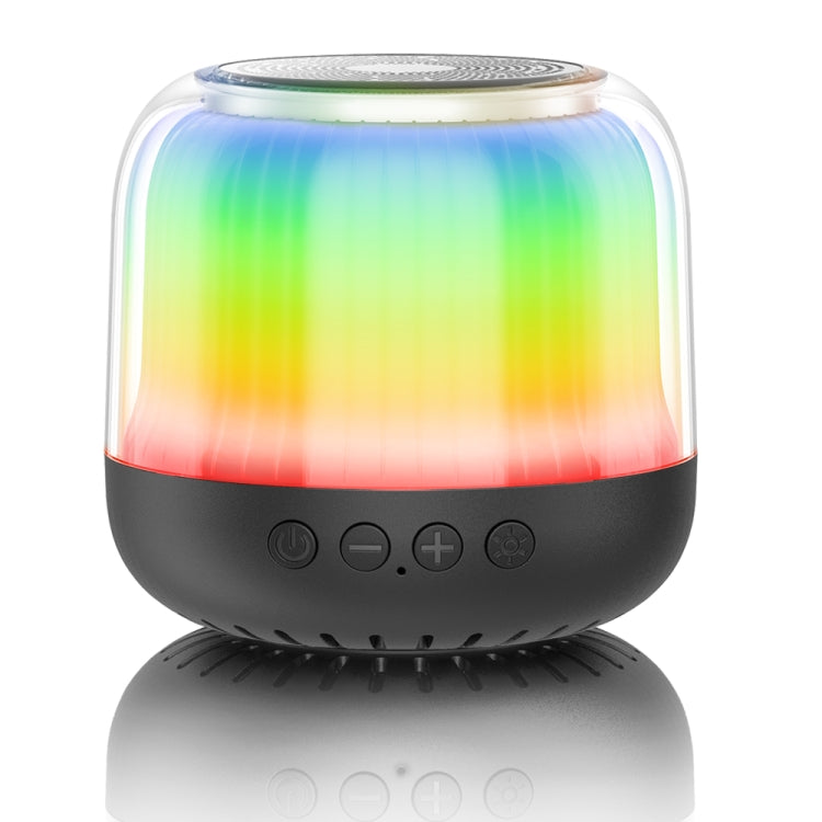 JY12 Full-screen RGB LED Breather Light Wireless Bluetooth Speaker(Black) - Mini Speaker by PMC TechLife | Online Shopping South Africa | PMC TechLife