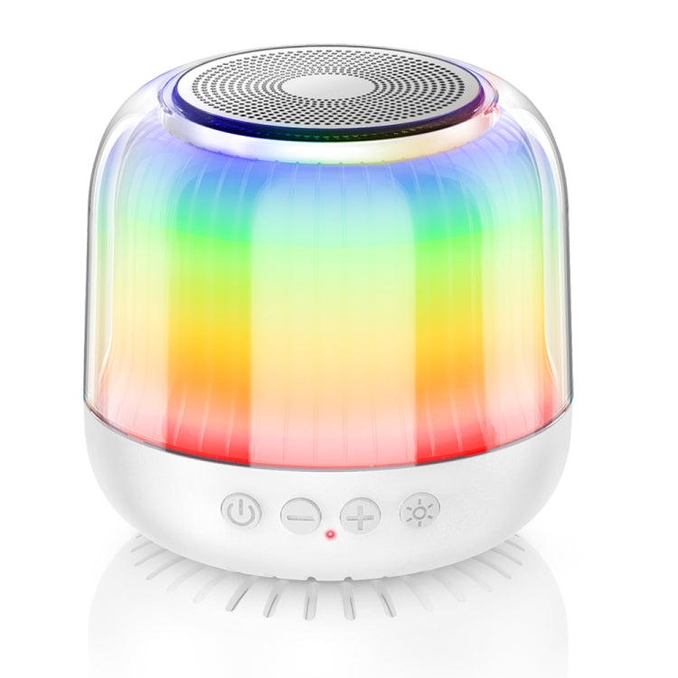 JY12 Full-screen RGB LED Breather Light Wireless Bluetooth Speaker(White) - Mini Speaker by PMC TechLife | Online Shopping South Africa | PMC TechLife