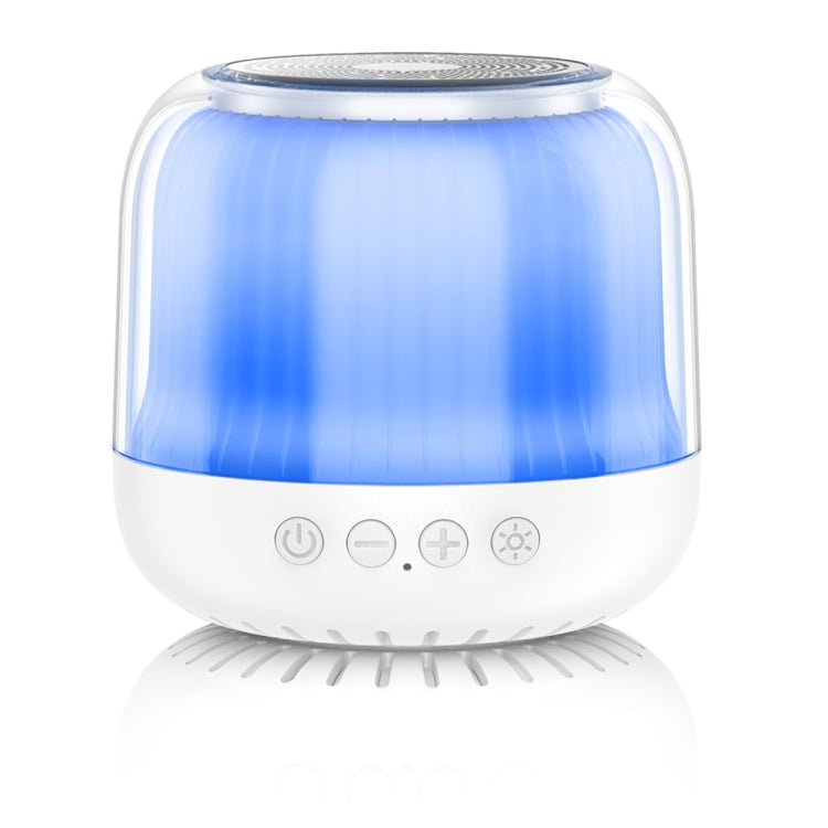 JY12 Full-screen RGB LED Breather Light Wireless Bluetooth Speaker(White) - Mini Speaker by PMC TechLife | Online Shopping South Africa | PMC TechLife