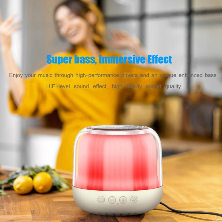 JY12 Full-screen RGB LED Breather Light Wireless Bluetooth Speaker(Black) - Mini Speaker by PMC TechLife | Online Shopping South Africa | PMC TechLife
