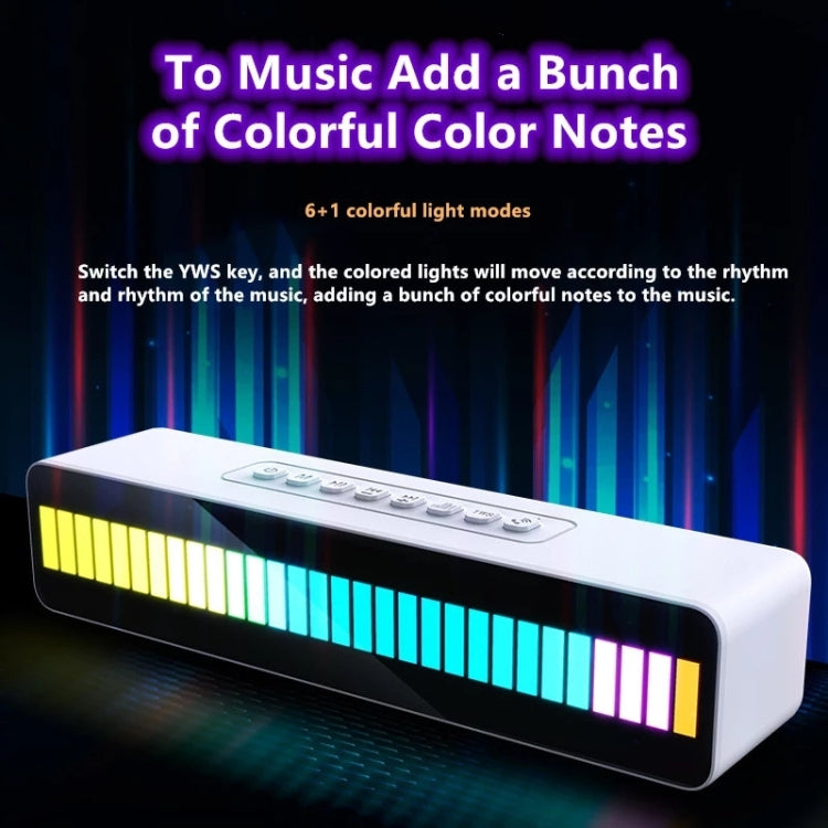 Duosi M8 LED Pickup Rhythm Ambient Light Multi-function TWS Bluetooth Speaker Bar(Black) - Desktop Speaker by Duosi | Online Shopping South Africa | PMC Jewellery