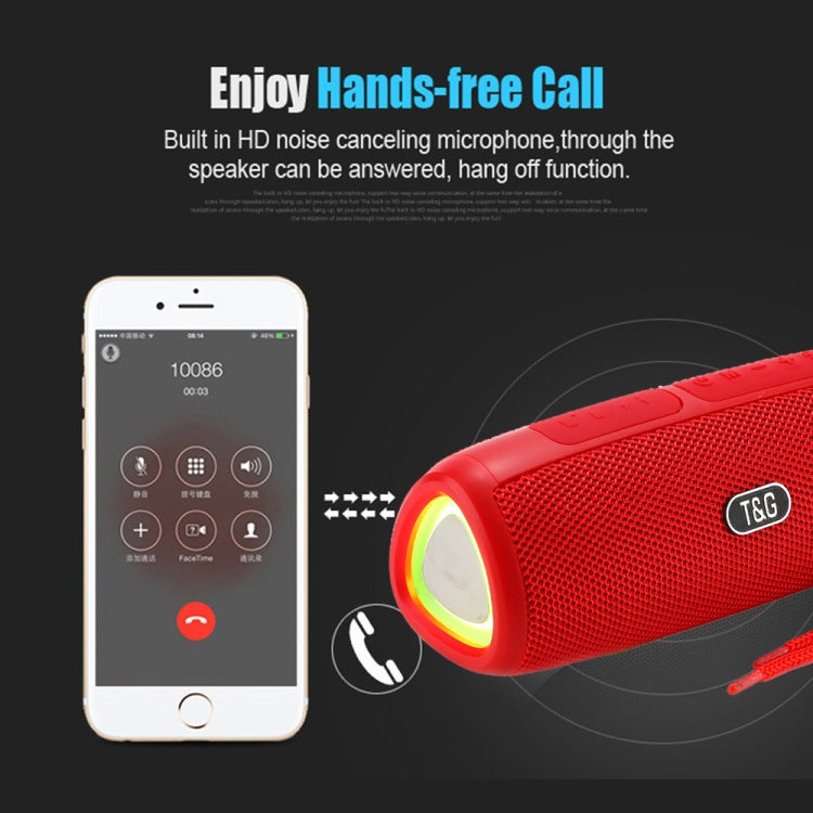 T&G TG344 Portable LED Light TWS Wireless Bluetooth Speaker(Red) - Desktop Speaker by T&G | Online Shopping South Africa | PMC Jewellery