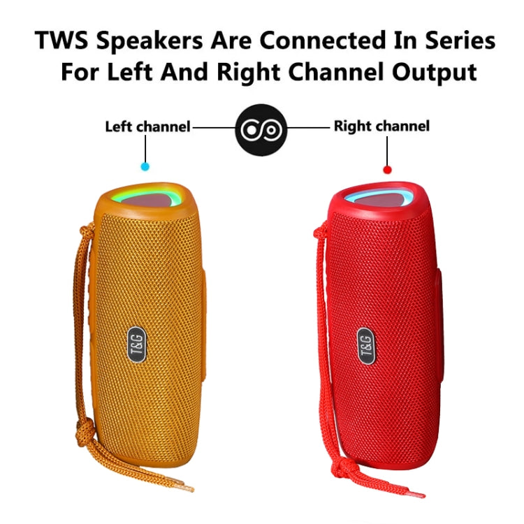 T&G TG344 Portable LED Light TWS Wireless Bluetooth Speaker(Orange) - Desktop Speaker by T&G | Online Shopping South Africa | PMC TechLife | Buy Now Pay Later Mobicred