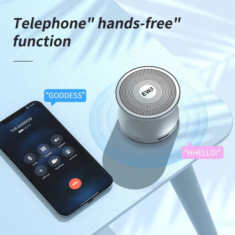 EWA A109+ TWS Stereo Portable Metal Bluetooth Speaker(Blue) - Mini Speaker by EWA | Online Shopping South Africa | PMC TechLife | Buy Now Pay Later Mobicred