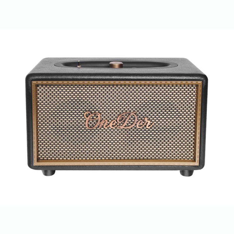 Oneder D6 40W Retro Classic Wooden Portable Outdoor Bluetooth Speaker(Black) - Desktop Speaker by OneDer | Online Shopping South Africa | PMC Jewellery | Buy Now Pay Later Mobicred