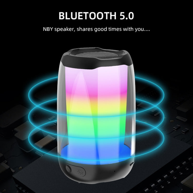 NBY8893 Pulsating Colorful Portable Stereo Bluetooth Speaker(Black) - Desktop Speaker by NBY | Online Shopping South Africa | PMC Jewellery