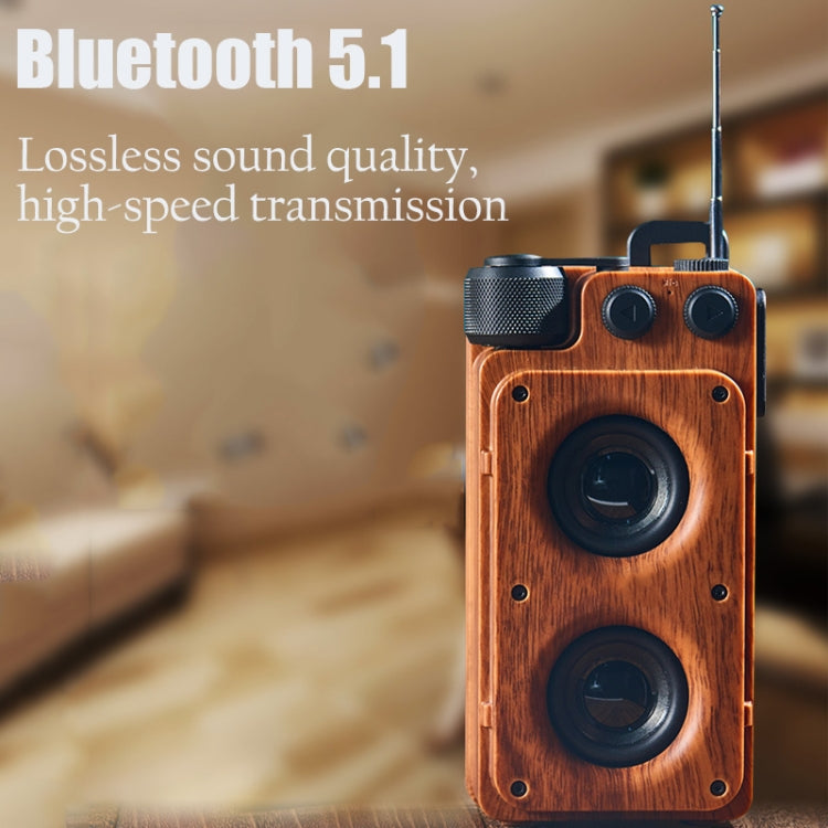 A8 Portable Retro FM Radio Wireless Bluetooth Speaker(Gold) - Desktop Speaker by PMC TechLife | Online Shopping South Africa | PMC TechLife