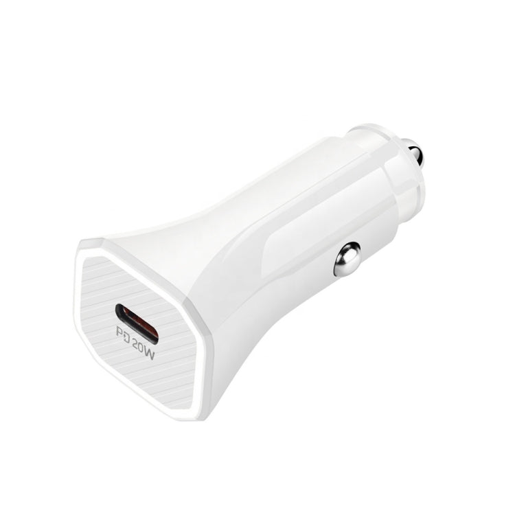 TE-P2 PD 20W Type-C Interface Car Charger(White) - Car Charger by PMC Jewellery | Online Shopping South Africa | PMC Jewellery