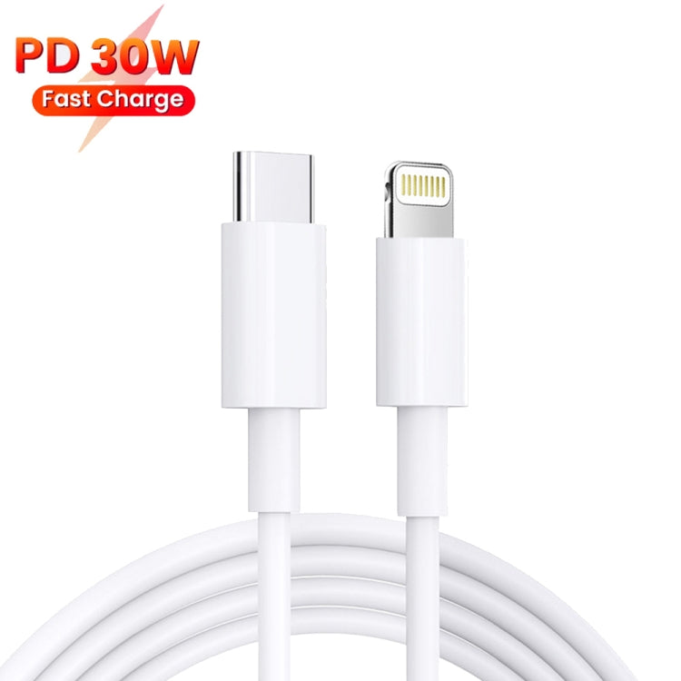 PD 35W Dual USB-C / Type-C Ports Charger with 2m Type-C to 8 Pin Data Cable, US Plug - USB Charger by PMC TechLife | Online Shopping South Africa | PMC TechLife | Buy Now Pay Later Mobicred