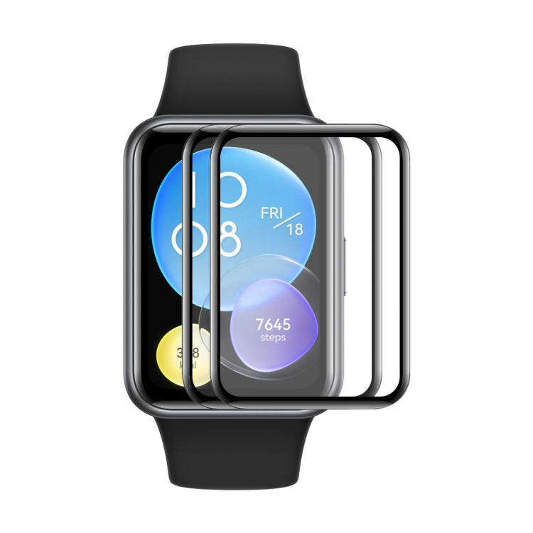 2 PCS For Huawei Watch Fit 2 ENKAY Hat-Prince 3D Full Coverage Soft PC Edge + PMMA HD Screen Protector Film - Screen Protector by ENKAY | Online Shopping South Africa | PMC TechLife | Buy Now Pay Later Mobicred