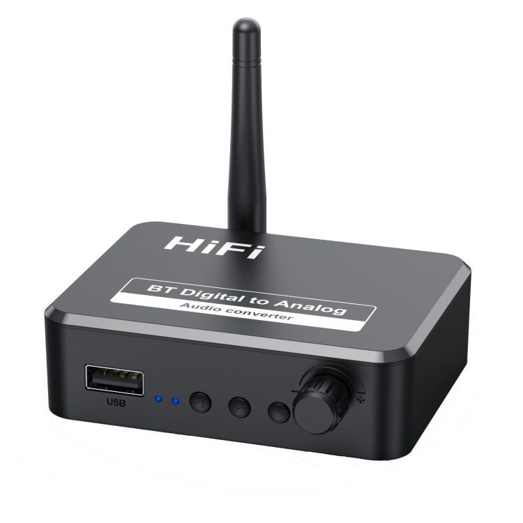 B35S Bluetooth 5.2 Music Receiver Digital to Analog Converter Supports U-disk Fiber Coaxial - Audio Receiver Transmitter by PMC TechLife | Online Shopping South Africa | PMC TechLife