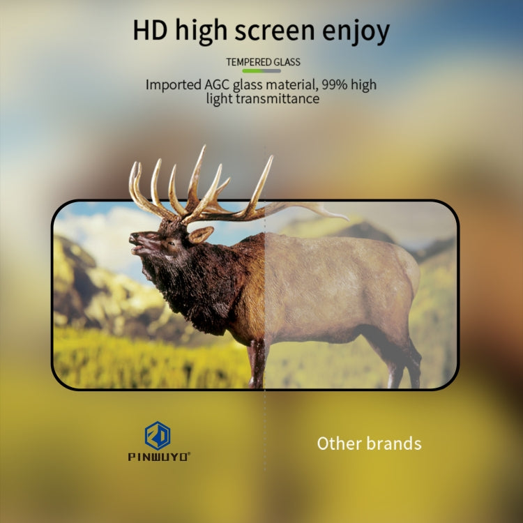 For iPhone 14 Pro PINWUYO 9H 2.5D Full Screen Tempered Glass Film(Black) - iPhone 14 Pro Tempered Glass by PINWUYO | Online Shopping South Africa | PMC TechLife | Buy Now Pay Later Mobicred