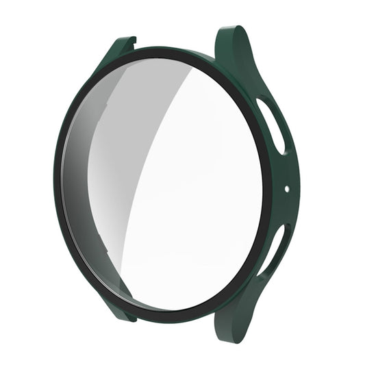 For Samsung Galaxy Watch5 40mm ENKAY Hat-Prince Full Coverage PC Frame + 9H Tempered Glass Case(Deep Green) - Watch Cases by ENKAY | Online Shopping South Africa | PMC Jewellery | Buy Now Pay Later Mobicred