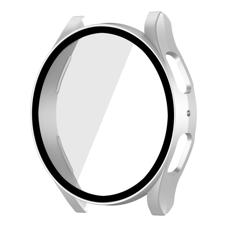 For Samsung Galaxy Watch5 40mm ENKAY Hat-Prince Full Coverage PC Frame + 9H Tempered Glass Case(Silver) - Watch Cases by ENKAY | Online Shopping South Africa | PMC Jewellery | Buy Now Pay Later Mobicred