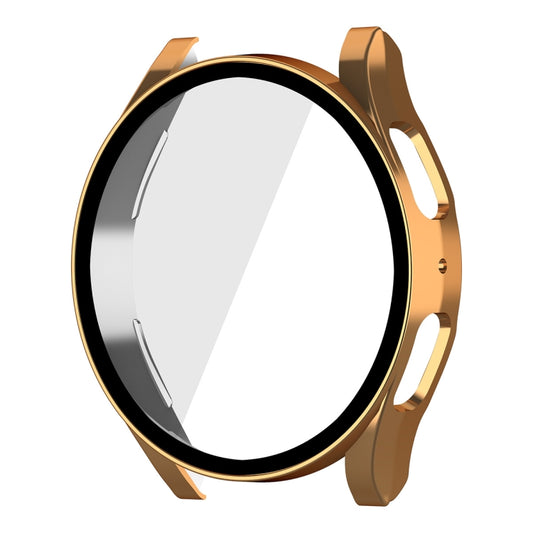 For Samsung Galaxy Watch5 44mm ENKAY Hat-Prince Full Coverage PC Frame + 9H Tempered Glass Case(Rose Gold) - Watch Cases by ENKAY | Online Shopping South Africa | PMC Jewellery | Buy Now Pay Later Mobicred