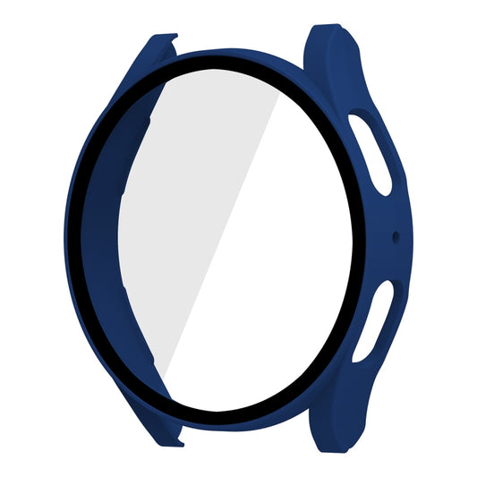 For Samsung Galaxy Watch5 44mm ENKAY Hat-Prince Full Coverage PC Frame + 9H Tempered Glass Case(Dark Blue) - Watch Cases by ENKAY | Online Shopping South Africa | PMC Jewellery | Buy Now Pay Later Mobicred