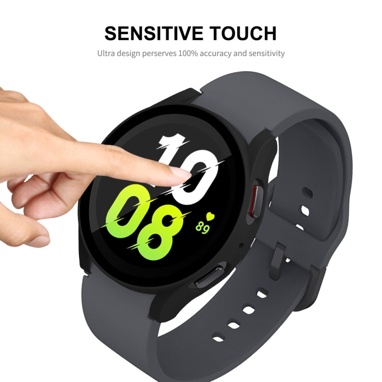 For Samsung Galaxy Watch5 44mm ENKAY Hat-Prince Full Coverage PC Frame + 9H Tempered Glass Case(Rose Gold) - Watch Cases by ENKAY | Online Shopping South Africa | PMC TechLife | Buy Now Pay Later Mobicred