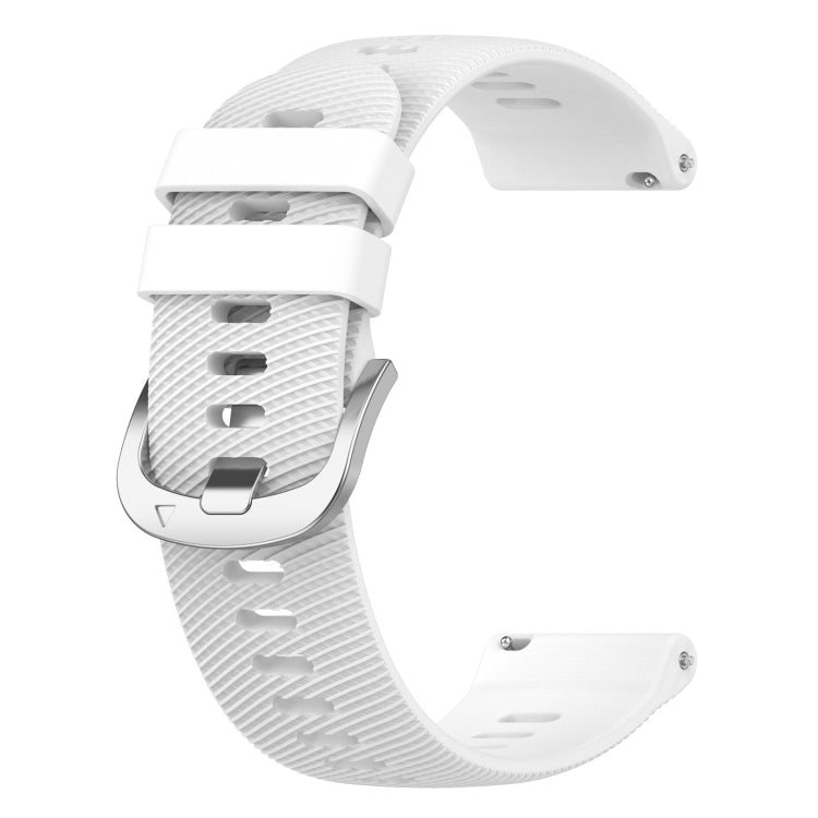 Compatible with Garmin Vivomove 3S 18mm Solid Color Silicone Watch Band(White) - Watch Bands by PMC TechLife | Online Shopping South Africa | PMC TechLife | Buy Now Pay Later Mobicred
