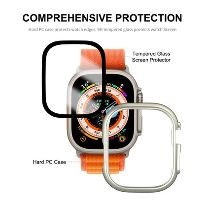 For Apple Watch Ultra / Ultra 2 49mm ENKAY 2 in 1 PC Case + Full Coverage 9H Tempered Glass Film(Transparent) - Watch Cases by ENKAY | Online Shopping South Africa | PMC Jewellery | Buy Now Pay Later Mobicred