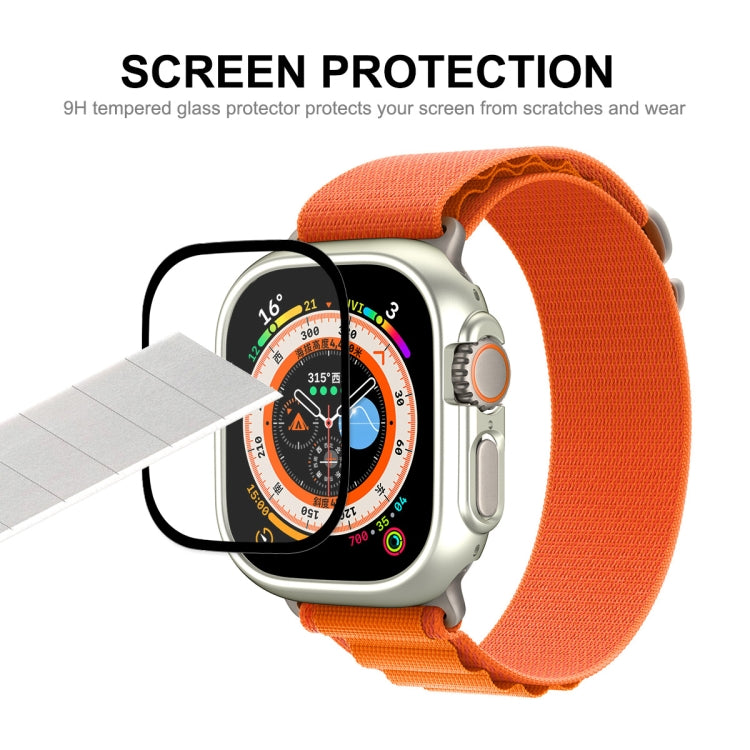 For Apple Watch Ultra / Ultra 2 49mm ENKAY 2 in 1 PC Case + Full Coverage 9H Tempered Glass Film(Transparent) - Watch Cases by ENKAY | Online Shopping South Africa | PMC Jewellery | Buy Now Pay Later Mobicred