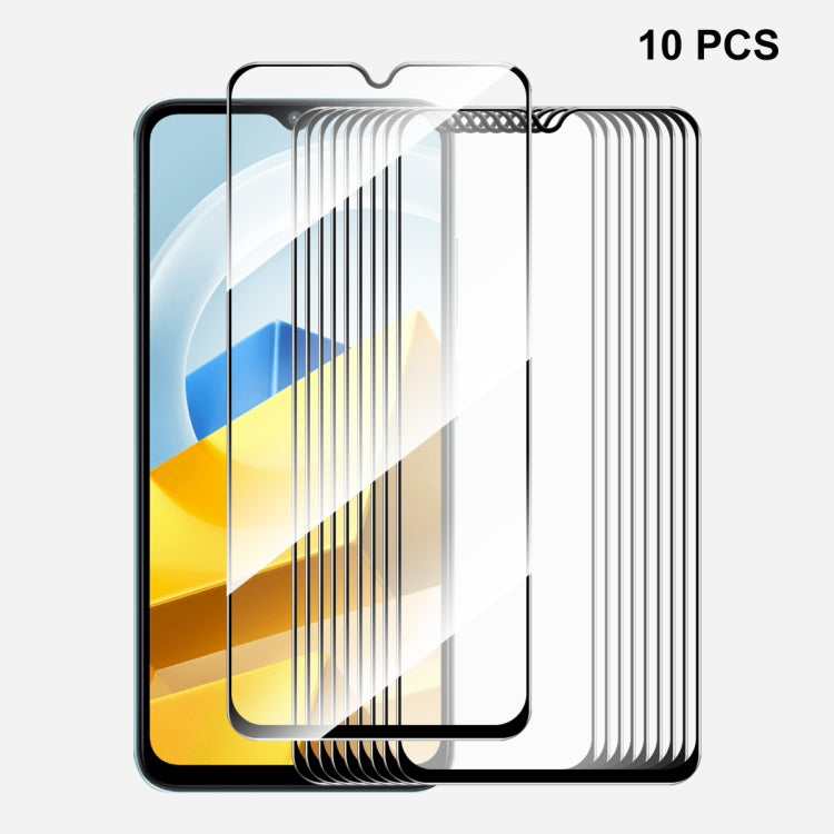 For Xiaomi Poco M5 10pcs ENKAY Full Glue 0.26mm 9H 2.5D Tempered Glass Full Film -  by ENKAY | Online Shopping South Africa | PMC Jewellery