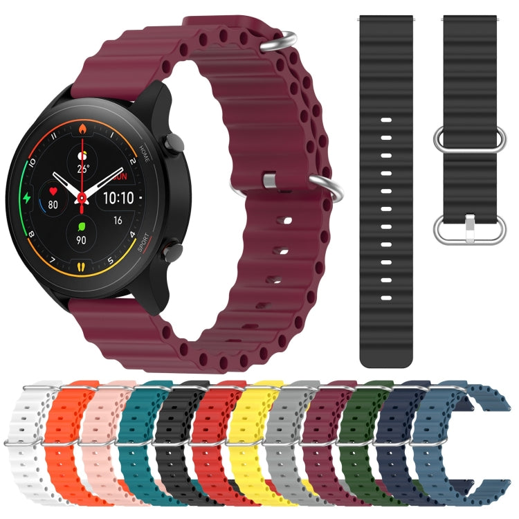For Xiaomi MI Watch S1 Pro 22mm Ocean Style Silicone Solid Color Watch Band(Grey) - free shipping - PMC TechLife - Order now!