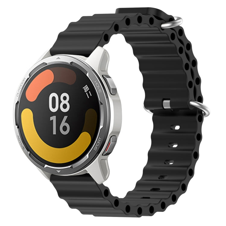 For Xiaomi MI Watch Color 2 22mm Ocean Style Silicone Solid Color Watch Band(Black) - free shipping - PMC TechLife - Order now!