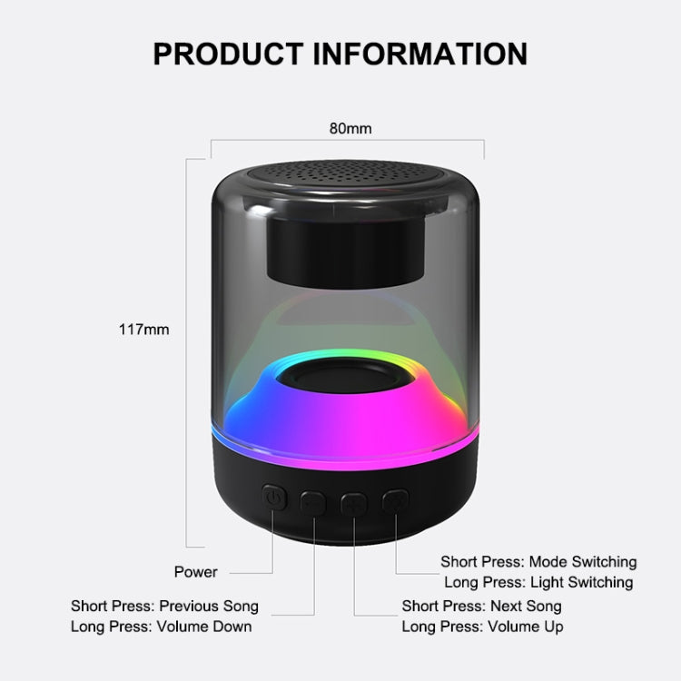 ENKAY Hat-Prince Portable RGB Light Wireless Bluetooth Speaker, Size:L - Mini Speaker by ENKAY | Online Shopping South Africa | PMC Jewellery | Buy Now Pay Later Mobicred