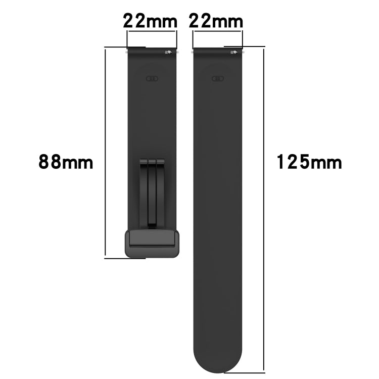 For Amazfit 3 22mm Solid Color Magnetic Clasp Silicone Watch Band(Midnight Blue) - free shipping - PMC TechLife - Order now!