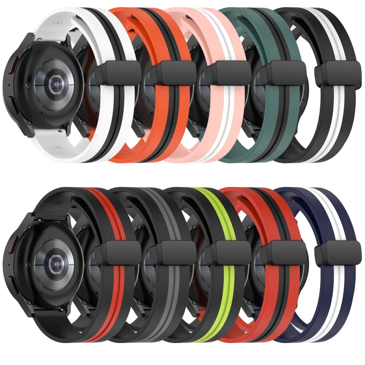 For Amazfit GTR 4 22mm Folding Magnetic Clasp Silicone Watch Band(Black+White) - free shipping - PMC TechLife - Order now!